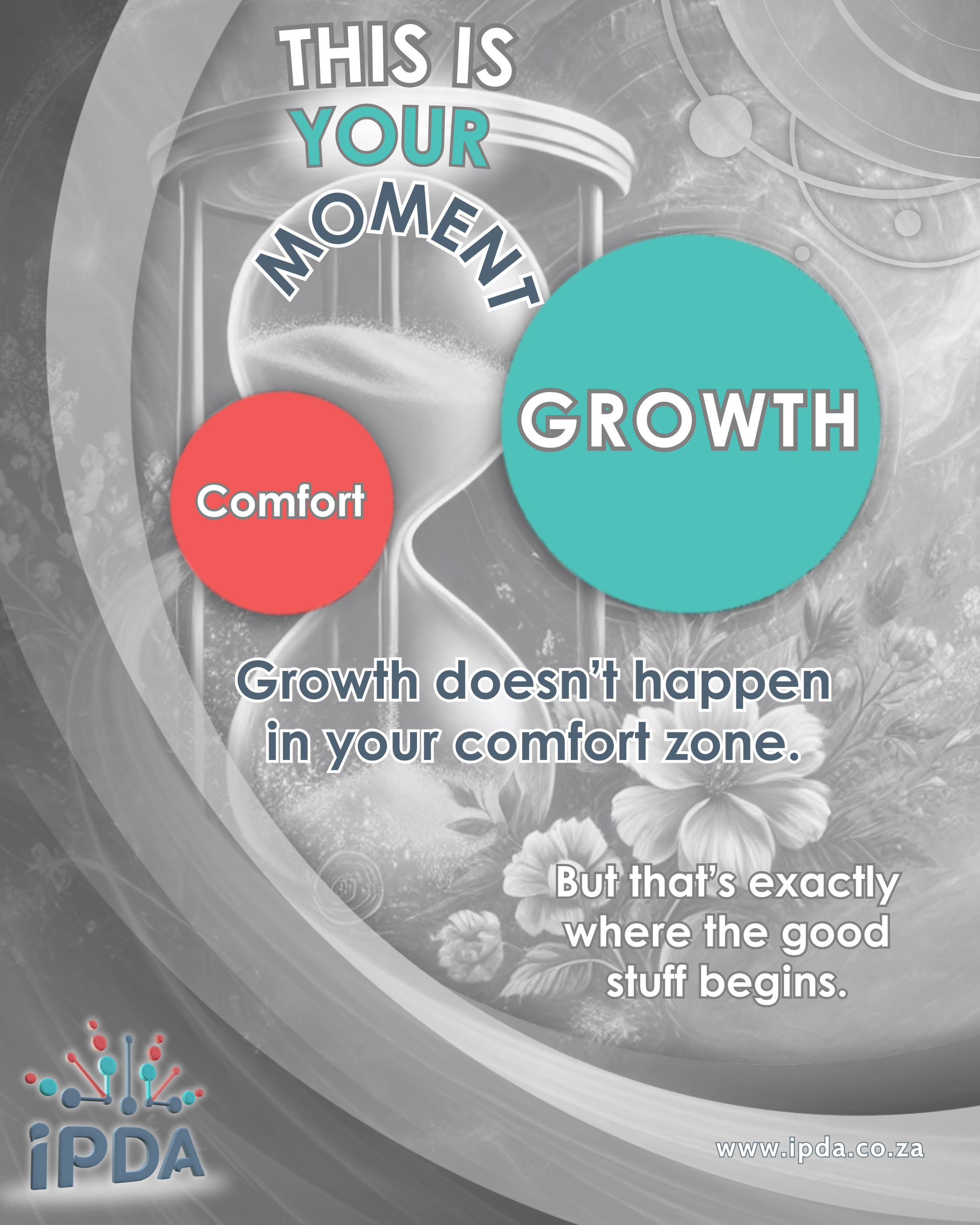 THIS IS YOUR MOMENT Let’s be honest—growth doesn’t happen in your comfort zone. But that’s exactly where the good stuff begins. What do a coffee bean, a bamboo tree, and a butterfly have in common